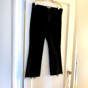 Madewell black Cali Demi boot boot jeans 32 raw edge